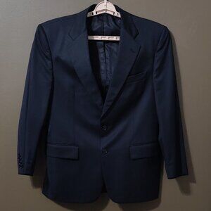 Brooks Brothers Navy Blue 100% Wool 2 Piece Suit 40S/ 34 W